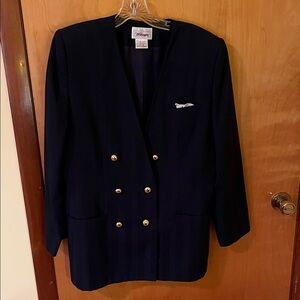 Navy Blazer with Gold Buttons